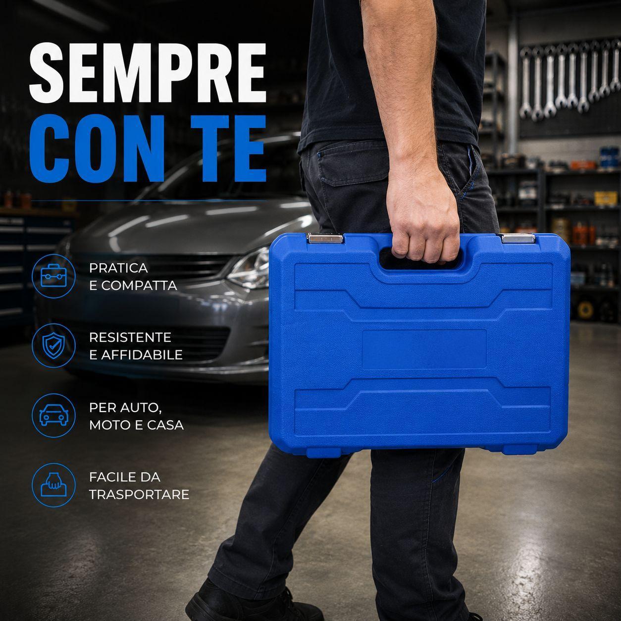 boxer valigetta chiavi a bussola e cricchetto set completo con inserti e bussole professionali - foto 4
