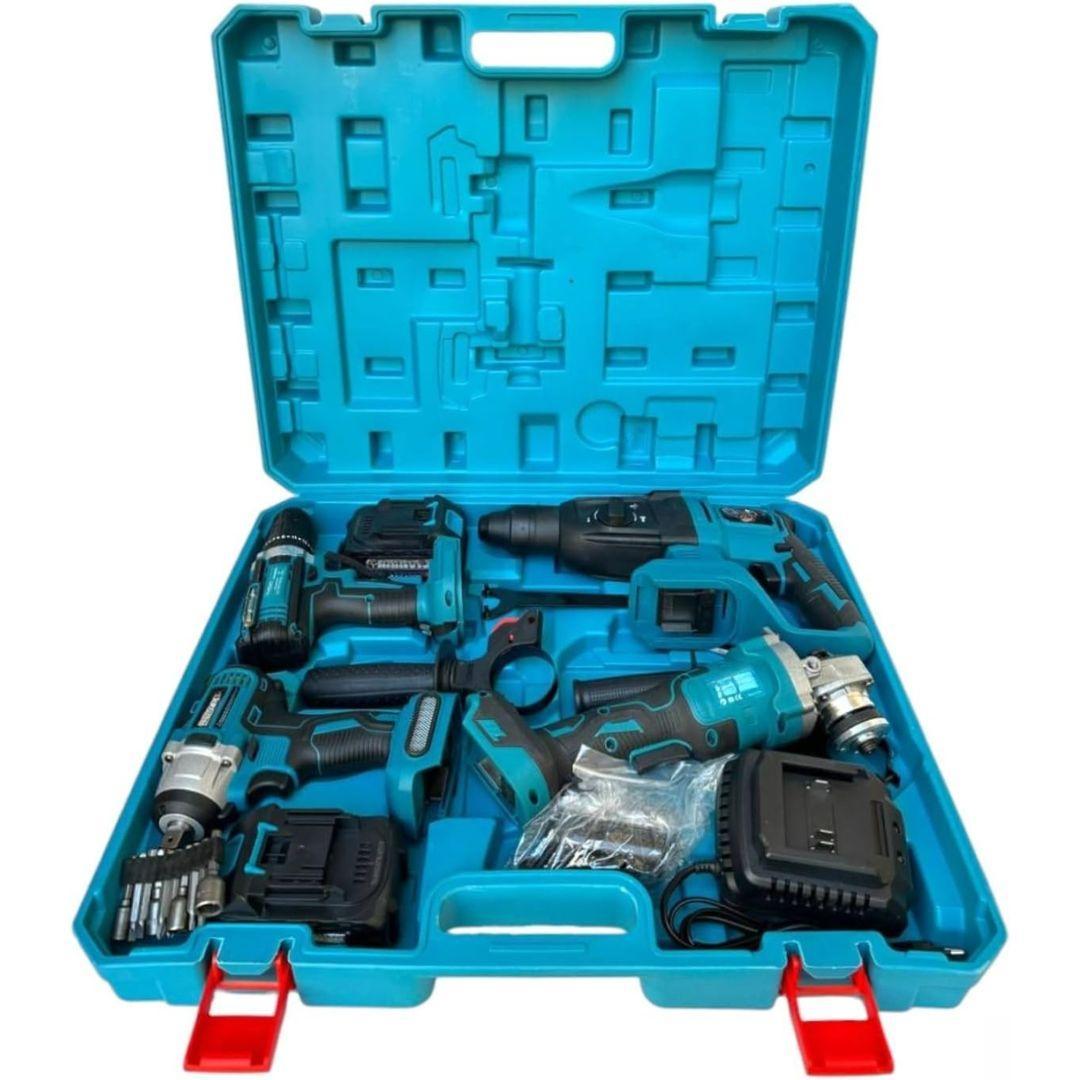  kit smerigliatrice, avvitatore, trapano, avvitatore a impulsi a batteria - 4in1 - foto 2