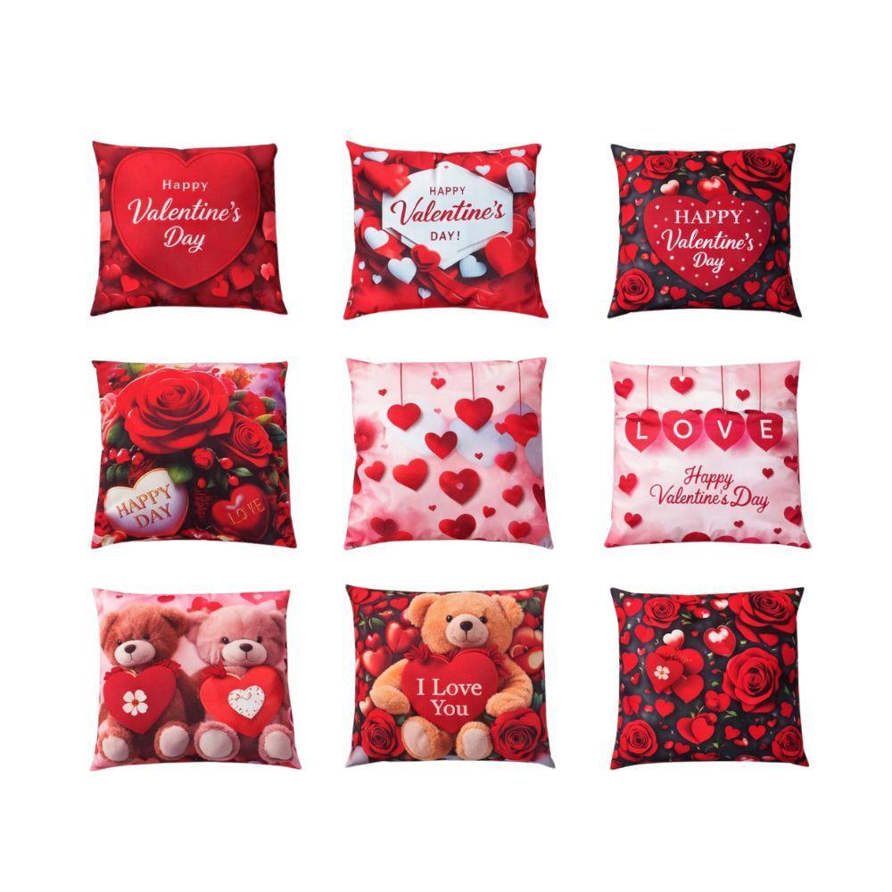  cuscini decorativi san valentino con orsetti e cuori – set fantasie romantiche per divano e letto - foto 2
