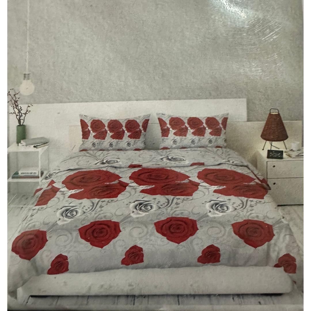 mastro bianco lenzuolo completo letto matrimoniale con stampa 3d - foto 1