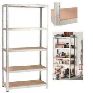 Scaffale a 4 ripiani 90x40x180cm portata 875kg