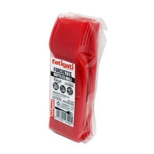 Forchette in plastica riutilizzabili rosse - forred