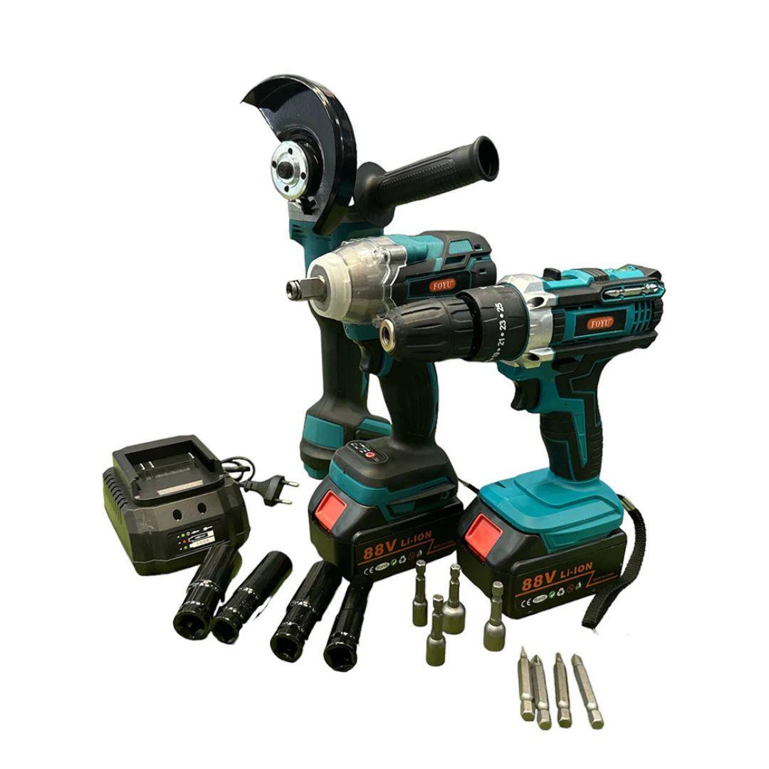  kit smerigliatrice, avvitatore e avvitatore a impulsi a batteria - 6917 - foto 1