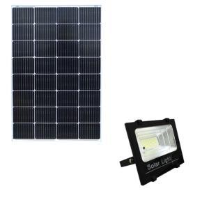 Faro led con pannello solare 100w