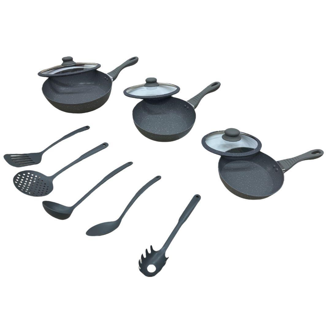  tris di padelle bavaria - set11pz (compatibile piastra a induzione) - foto 2