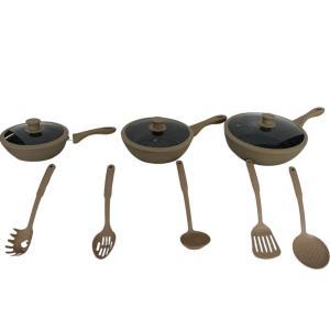 Tris di padelle bavaria tortora 11pz