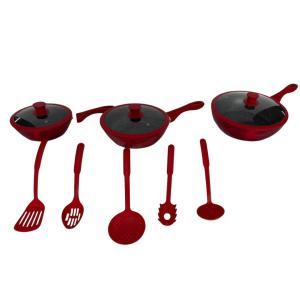 Tris di padelle  rosso - 11pz
