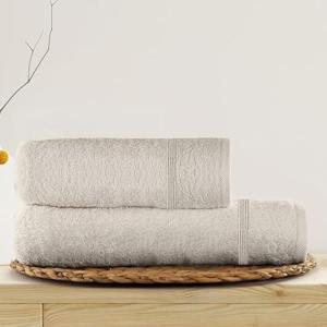 Coppia asciugamani bagno in cotone pettinato  set spugna  asciuc