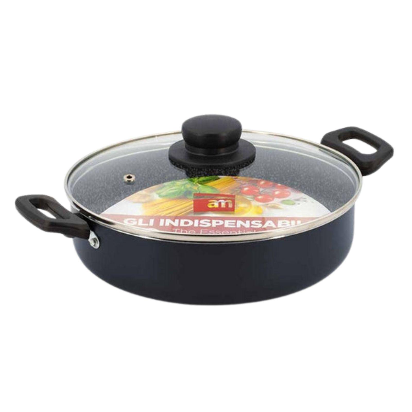 accademia mugnano tegame antiaderente con coperchio 24cm - foto 1