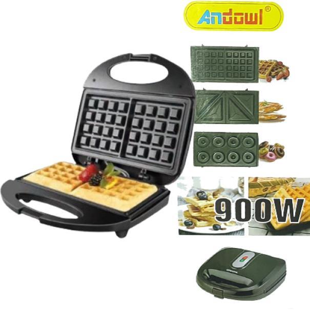andowl piastra elettrica multiuso waffle/tramezzini/ciambelle - foto 1