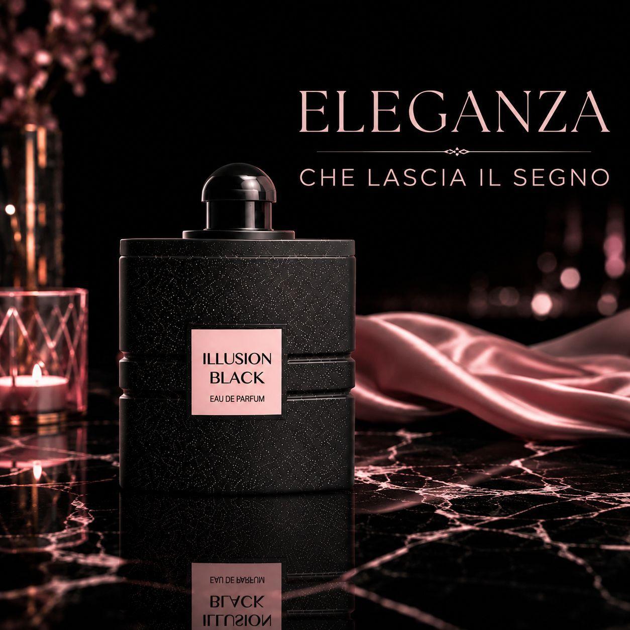  illusion black eau de parfum donna 100 ml fragranza elegante e sensuale - foto 2