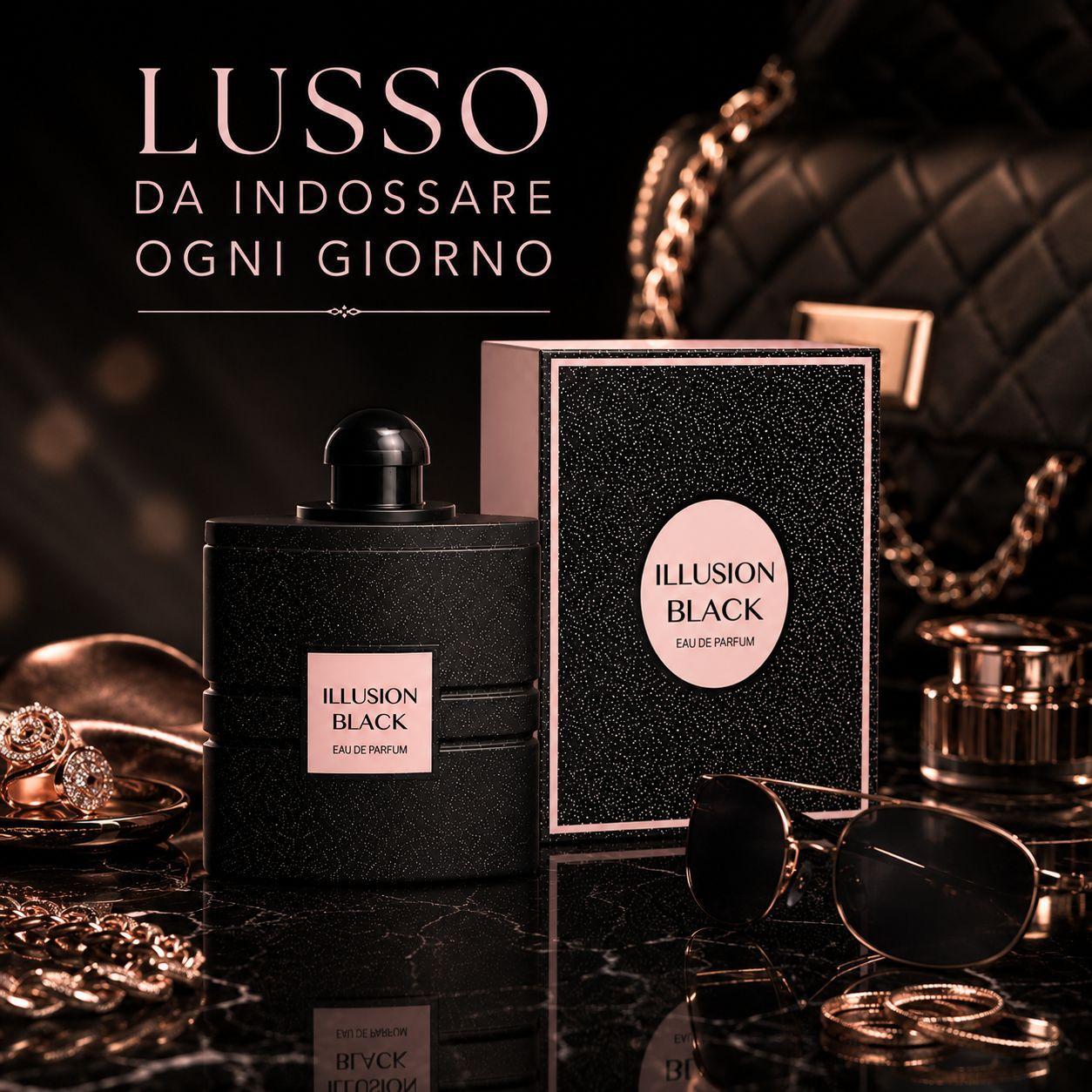  illusion black eau de parfum donna 100 ml fragranza elegante e sensuale - foto 4