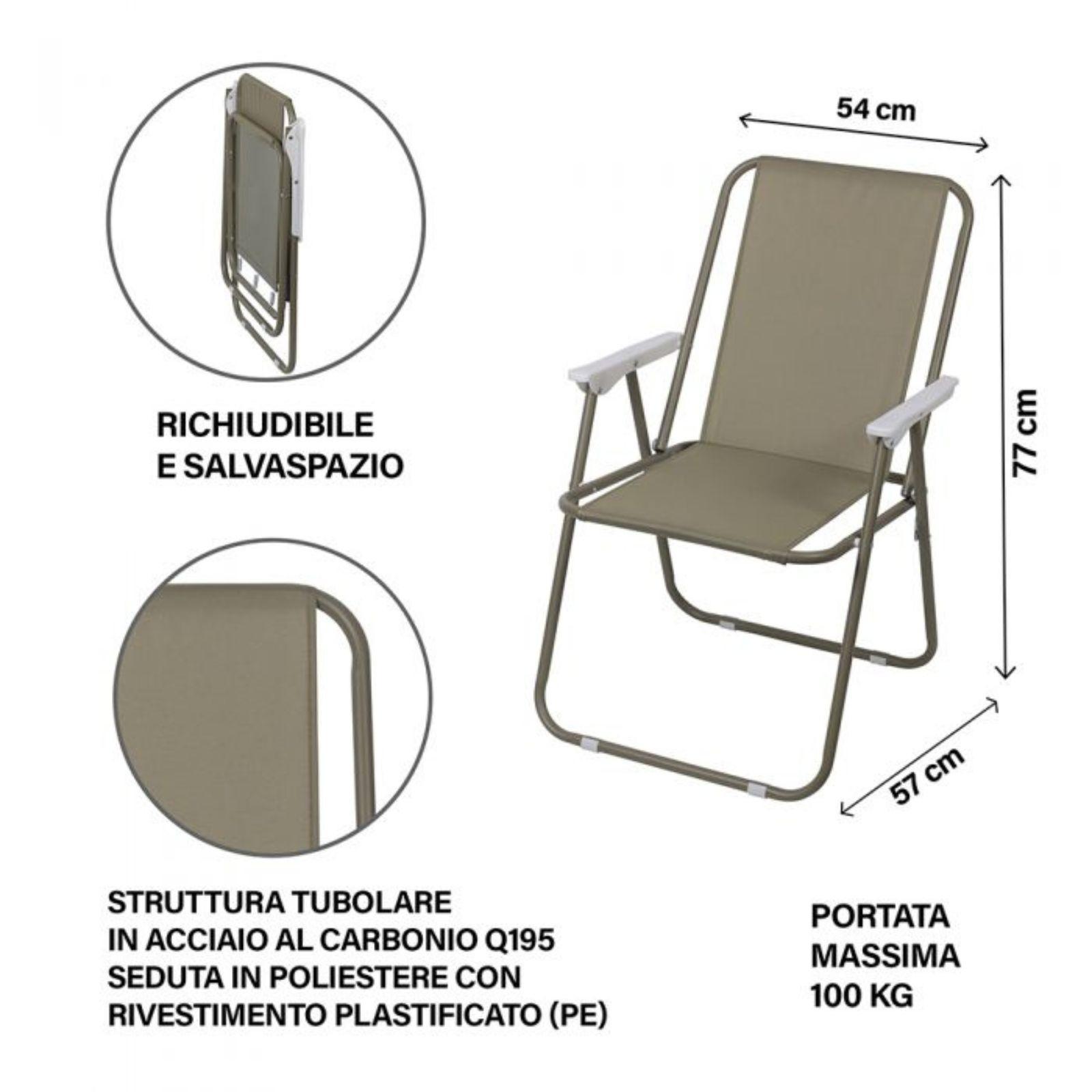 esté sedia relax richiudibile verde militare - foto 5