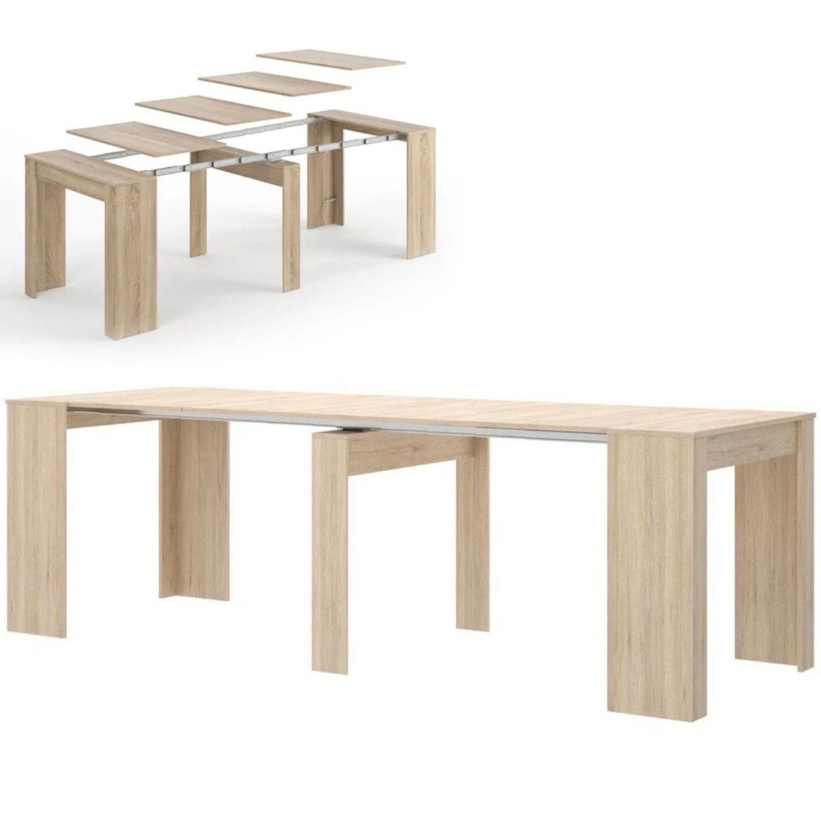 shally dogan consolle allungabile 102x60.5x25cm perla - foto 1