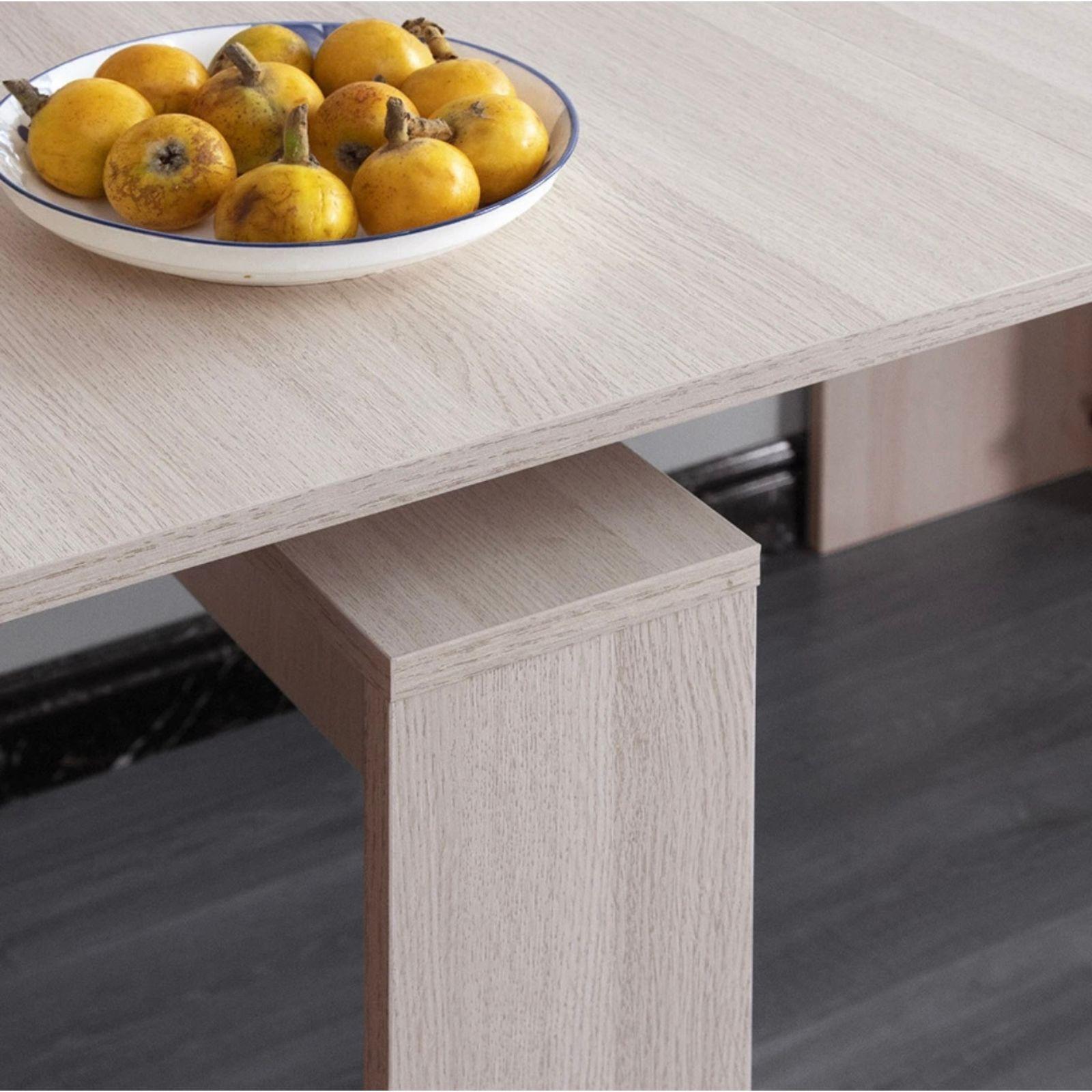 shally dogan consolle allungabile 102x60.5x25cm perla - foto 2