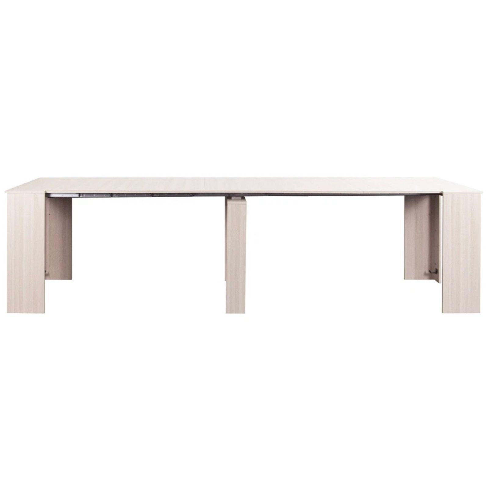 shally dogan consolle allungabile 102x60.5x25cm perla - foto 4