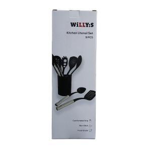 Set da 9 utensili da cucina nero & bianco