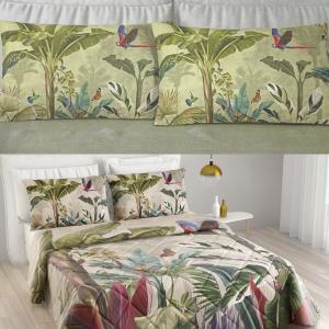 Set letto matrimoniale trapuntino + lenzuola tropical