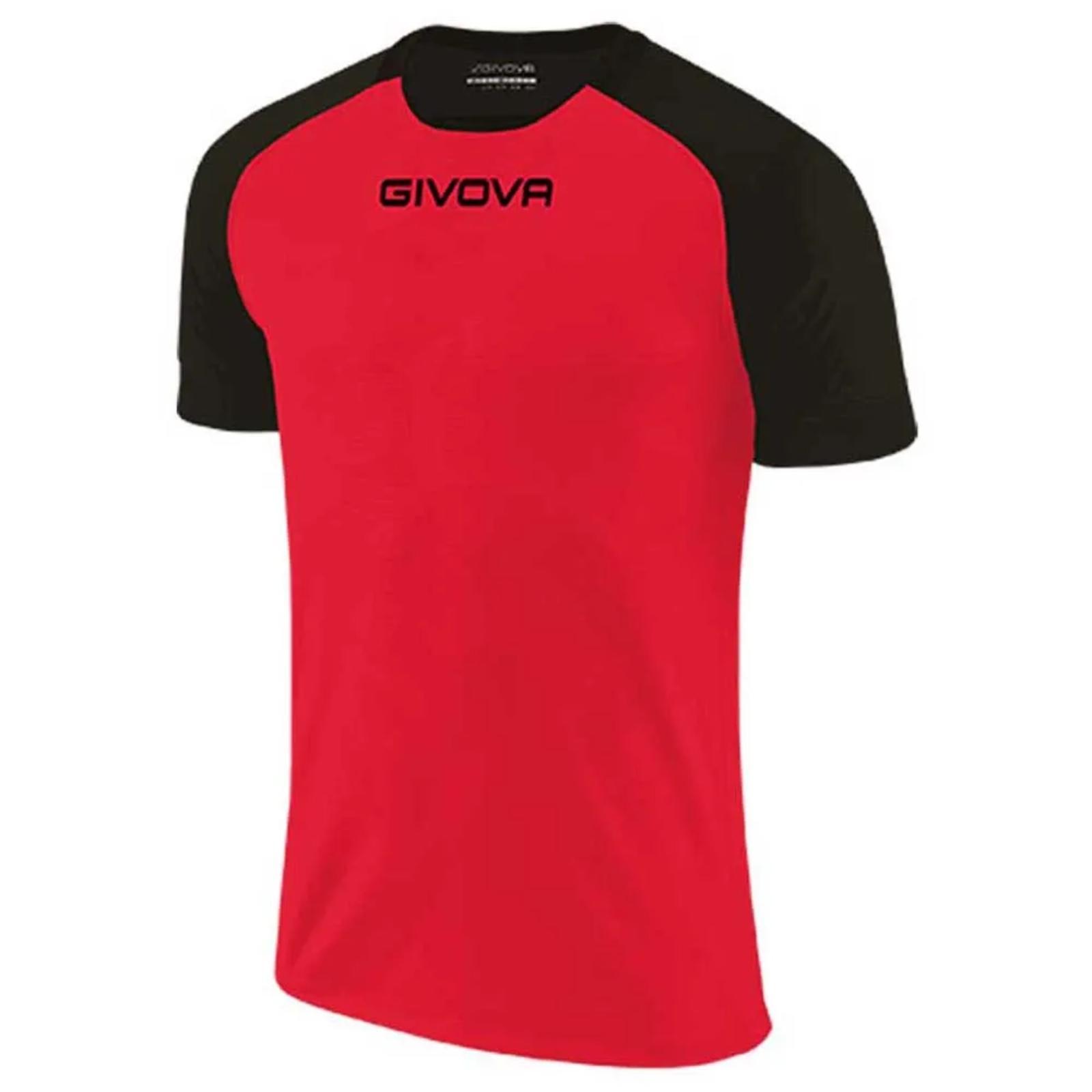 givova givova maglietta a maniche corte rosso/nero - foto 1