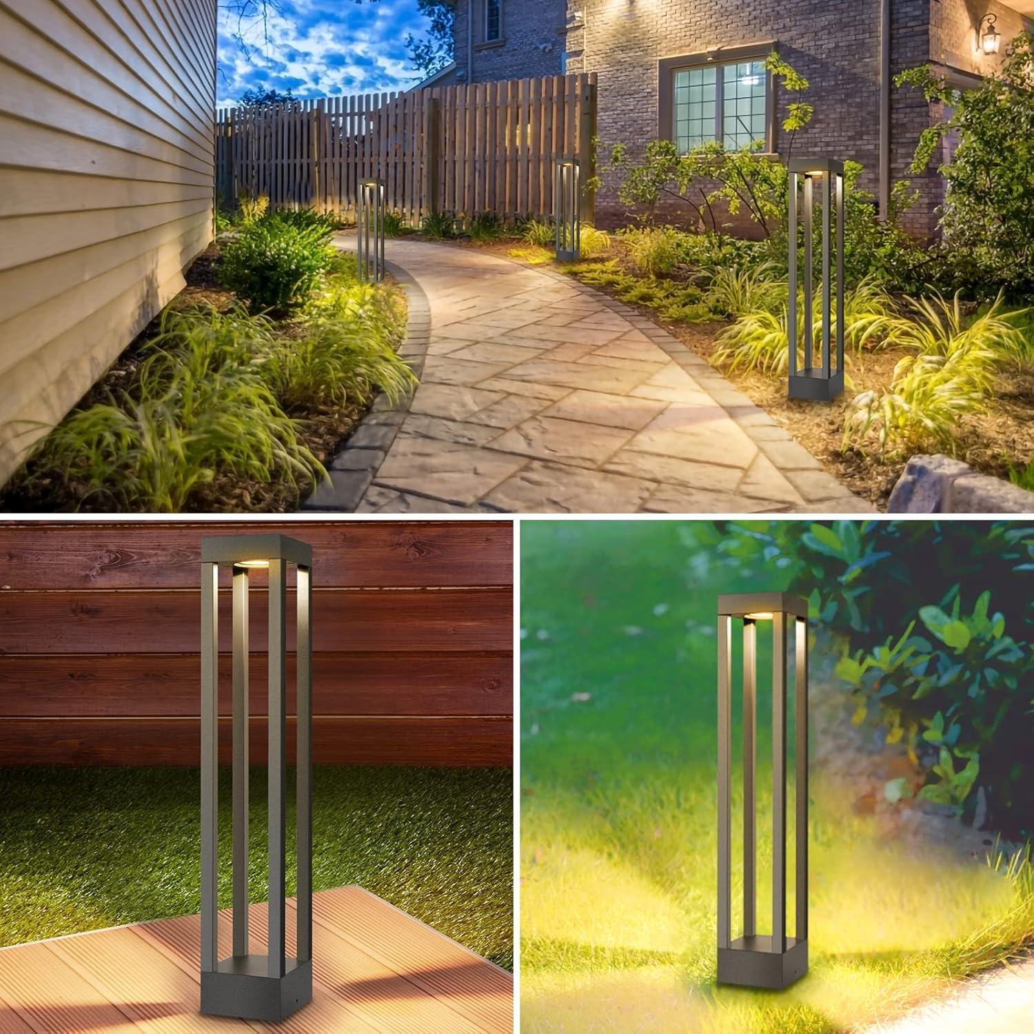 ledmo lampione da giardino rettangolare 3000k - foto 3