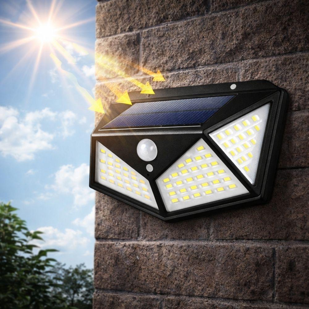  faretto da parete con pannello solare 20w - foto 4