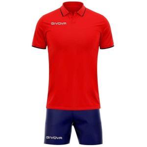 Kit street polo e pantaloncini -  rosso/blu