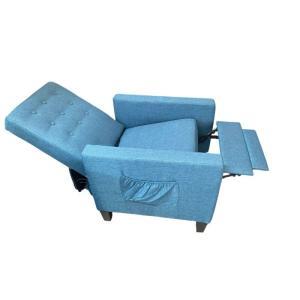 Poltrona reclinabile masaggiante in tessuto blu / prezzo originale : 379.99€