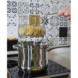 Pentola friggitrice in acciaio inox da 18cm