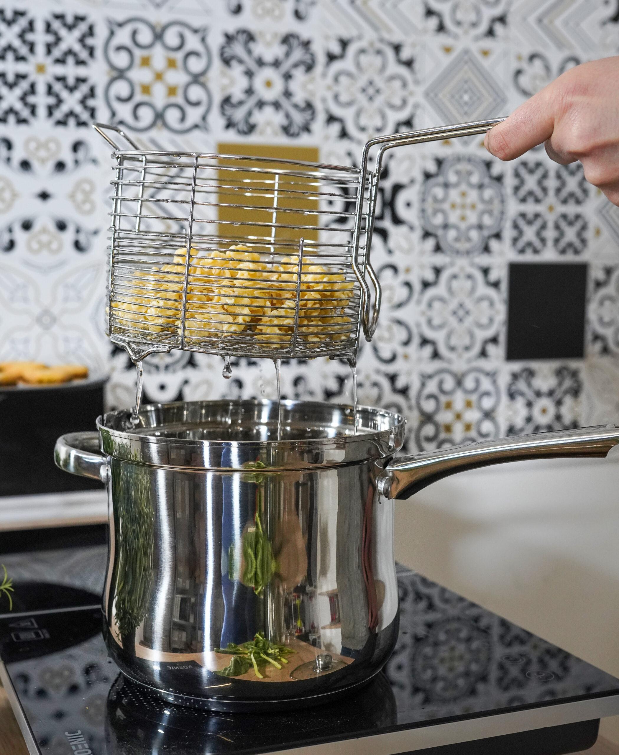 arca pentola friggitrice in acciaio inox da 18cm - foto 2