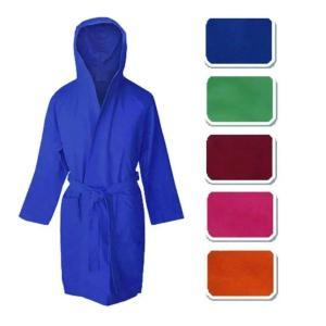 Accappatoio con cappuccio in microfibra e borsa(colore spedito in base a giacenza) s