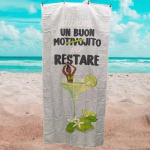 Borsa con telo mare - dammi un motivo(mojito) per restare