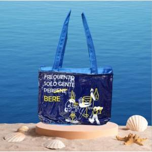 Borsa con telo mare - frequento solo gente per(bene) bere
