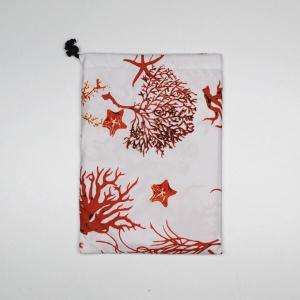 Telo coprilettino in microfibra a fantasia - corallo rosso