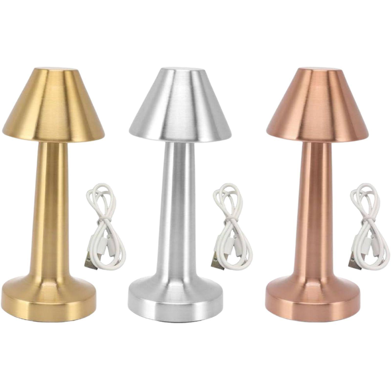 mastro bianco lampada touch a led eclipse oro - foto 3