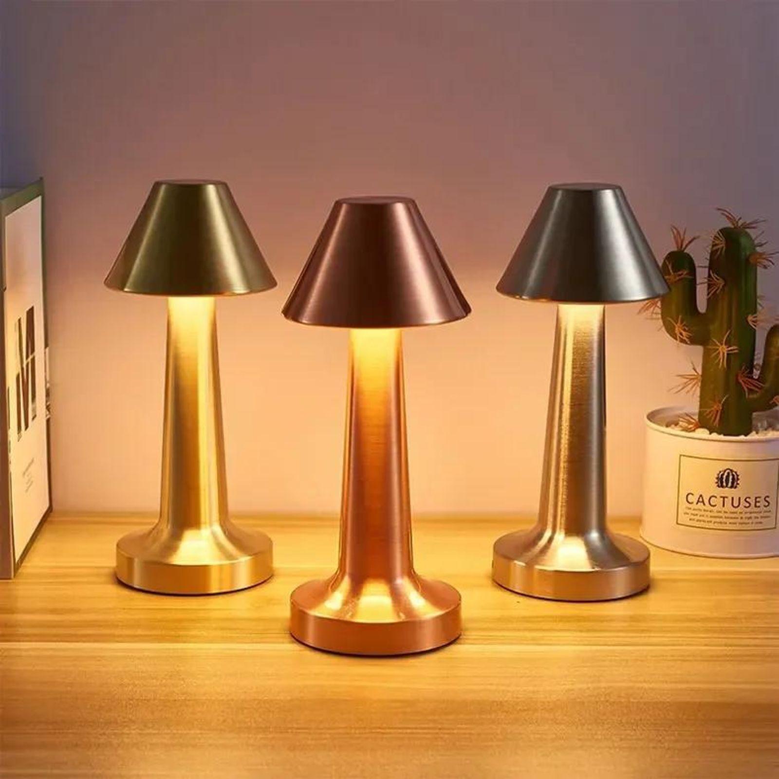 mastro bianco lampada touch a led eclipse bronzo - foto 2