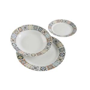 Set 18 piatti a fantasia  (fantasia spedita in base a giacenza di magazzino)