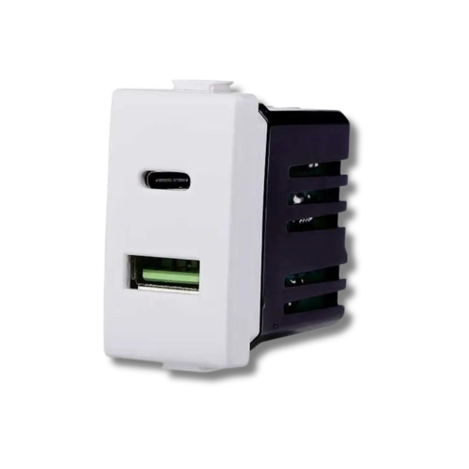 ettroit presa usb 2in1 usb+type-c 3.1amh - foto 1
