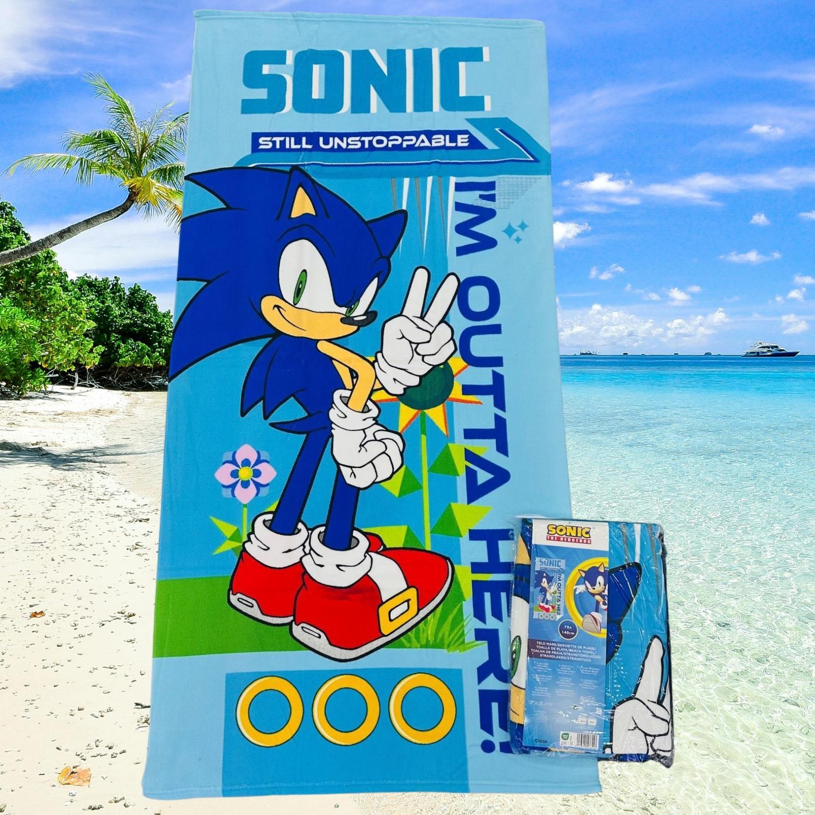 disney telo mare sonic - 70 x 140 cm - foto 1