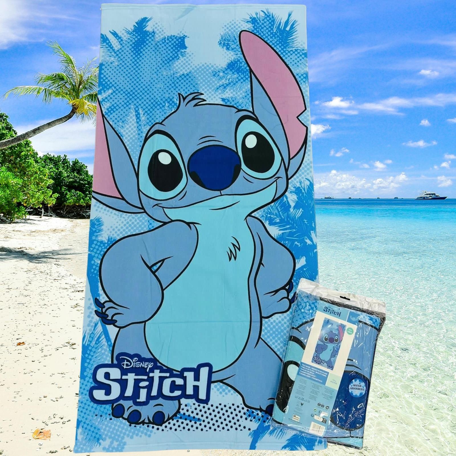 disney telo mare stitch blu- 70 x 140 cm - foto 1