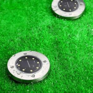 Set 3 faretti solare da giardino con 8 led – picchetto segnapasso