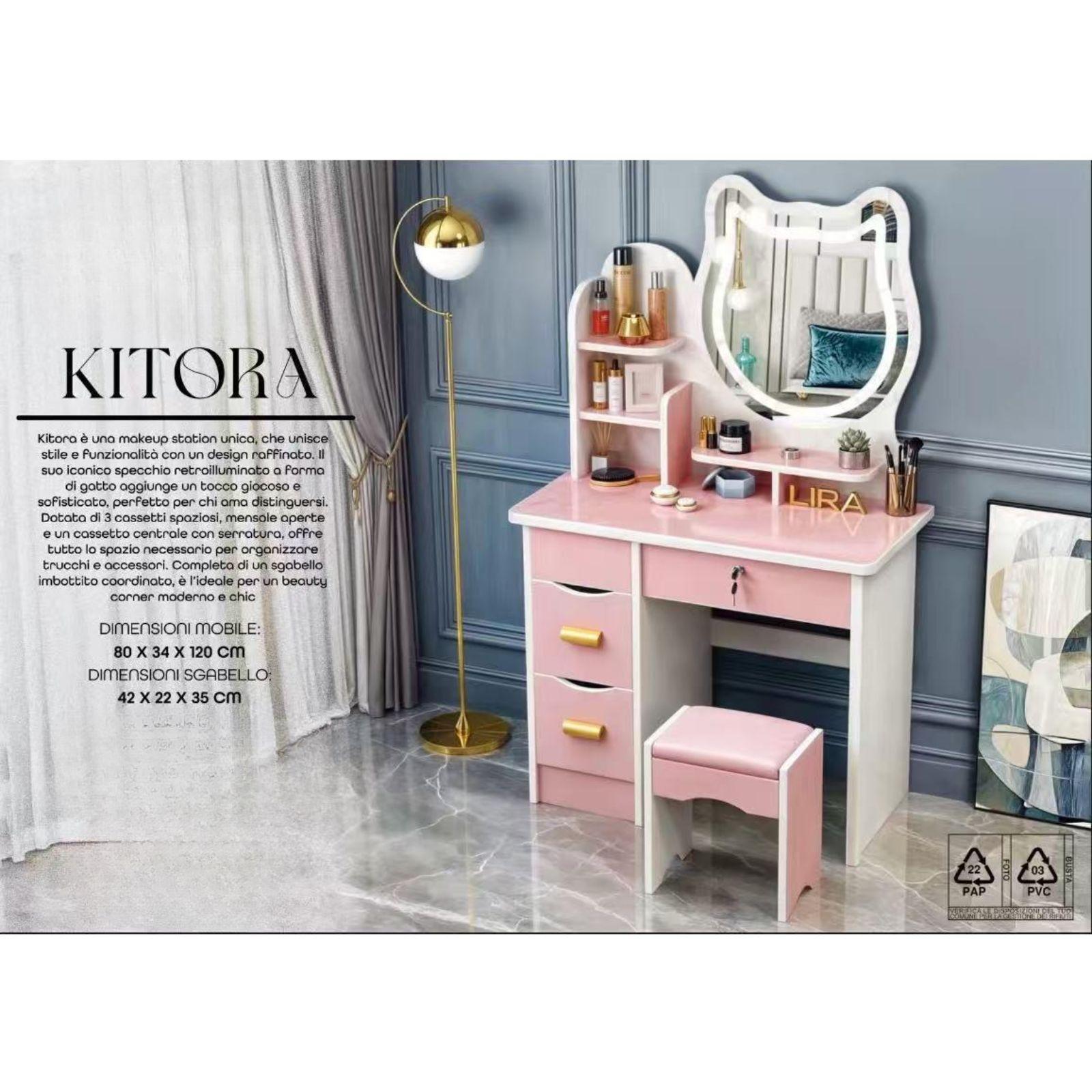  toeletta trucco kitora rosa - foto 2