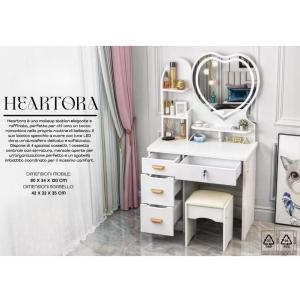 Toeletta trucco heartora bianca