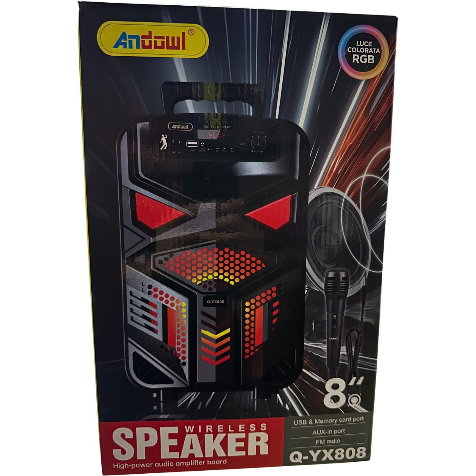 andowl cassa bluetooth led rgb con microfono - foto 2