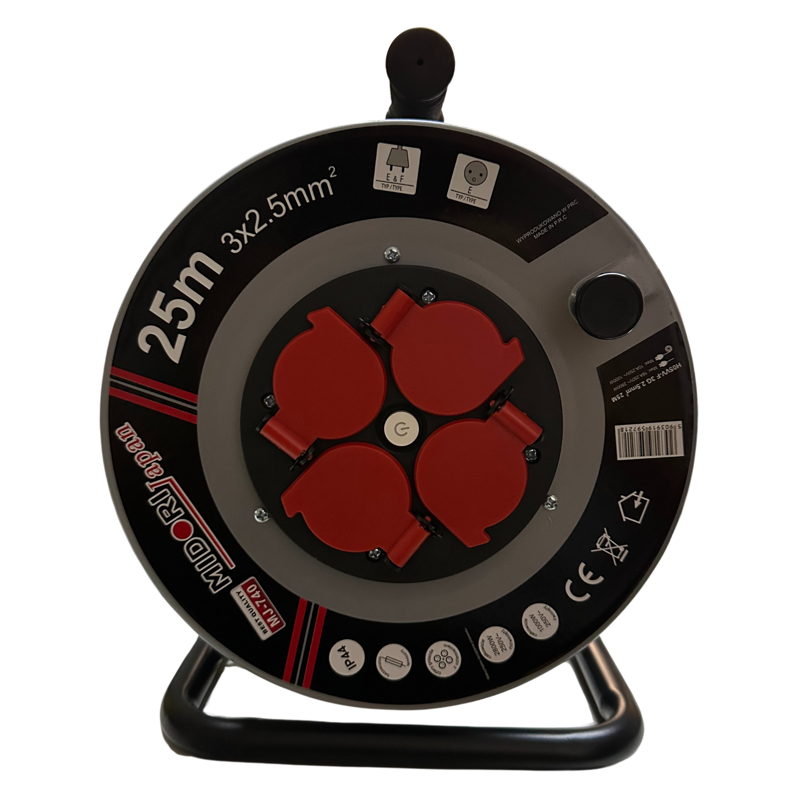 midori japan prolunga con avvolgicavo da 25 metri - foto 1