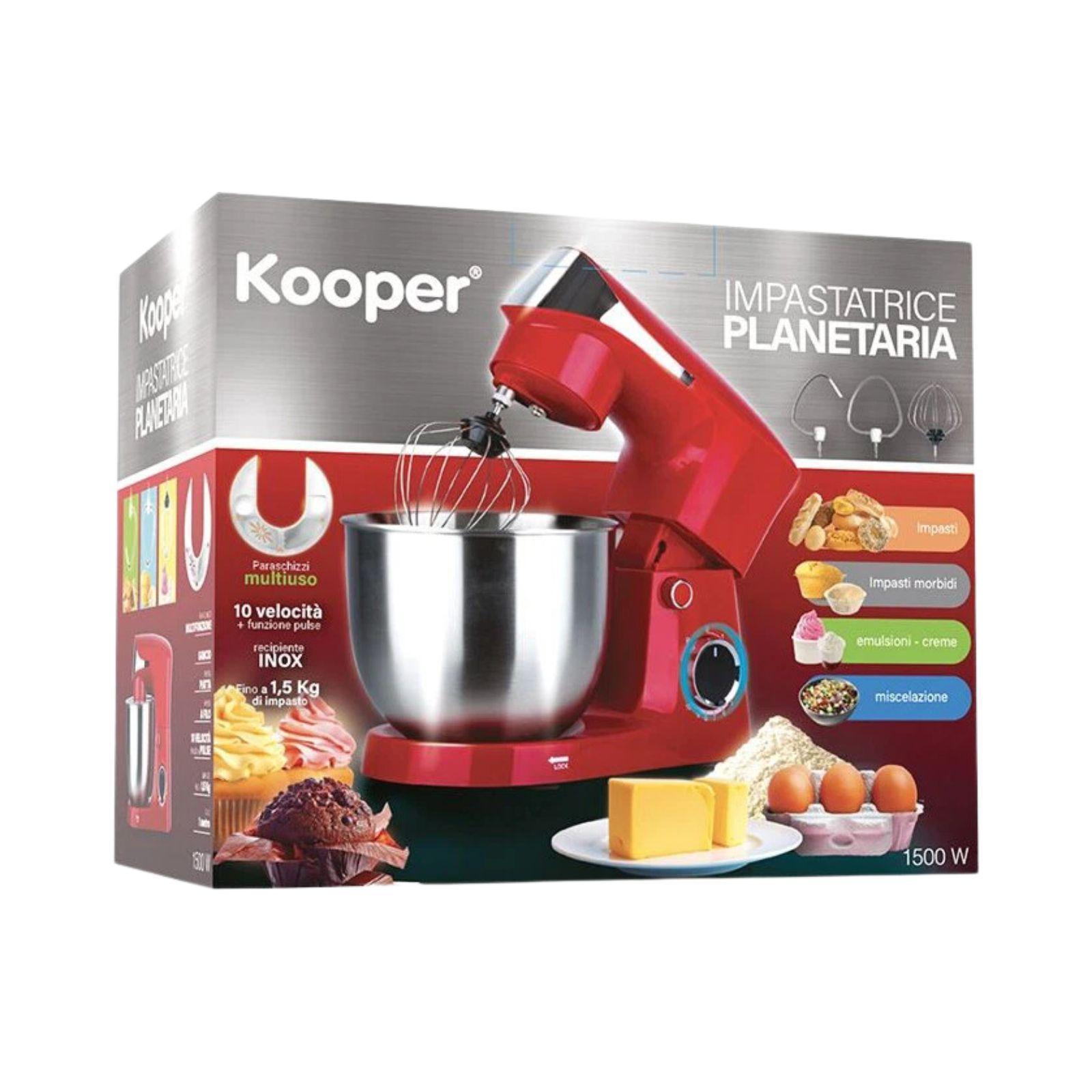 kooper impastatrice planetaria 5,5 litri rossa - foto 5
