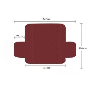 Copridivano 3 posti con braccioli beige