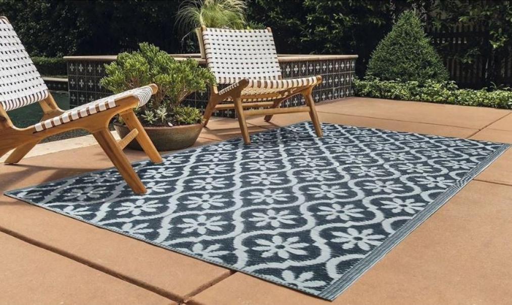  tappeto da esterno in polipropilene 180x230 cm celeste - foto 2