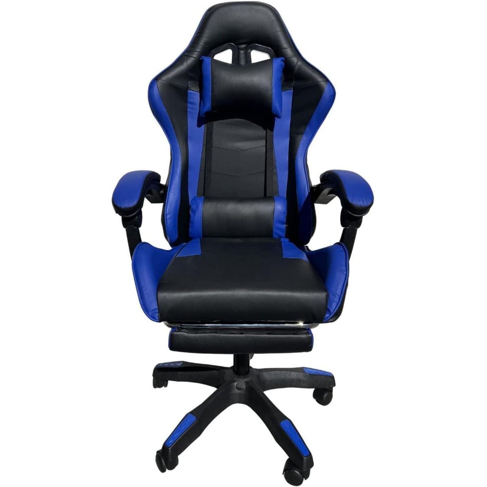 mastro bianco sedia gaming nera e blu - foto 1