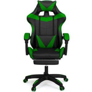 Sedia gaming nera e verde