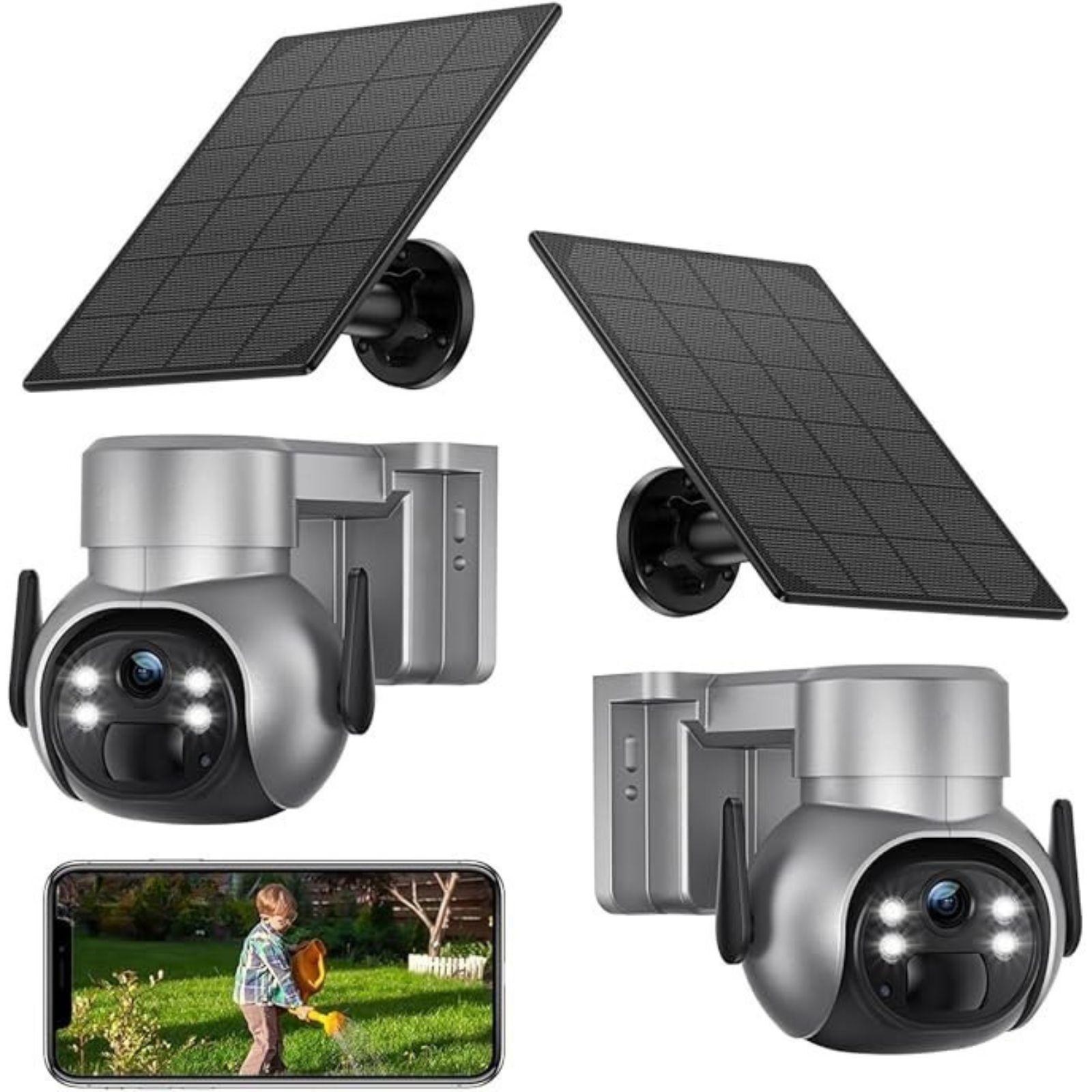 andowl andowl telecamera di sorveglianza 4k con pannello solare e sim - foto 1 Telecamera 4K con pannello solare in più angolazioni e smartphone con feed in tempo reale